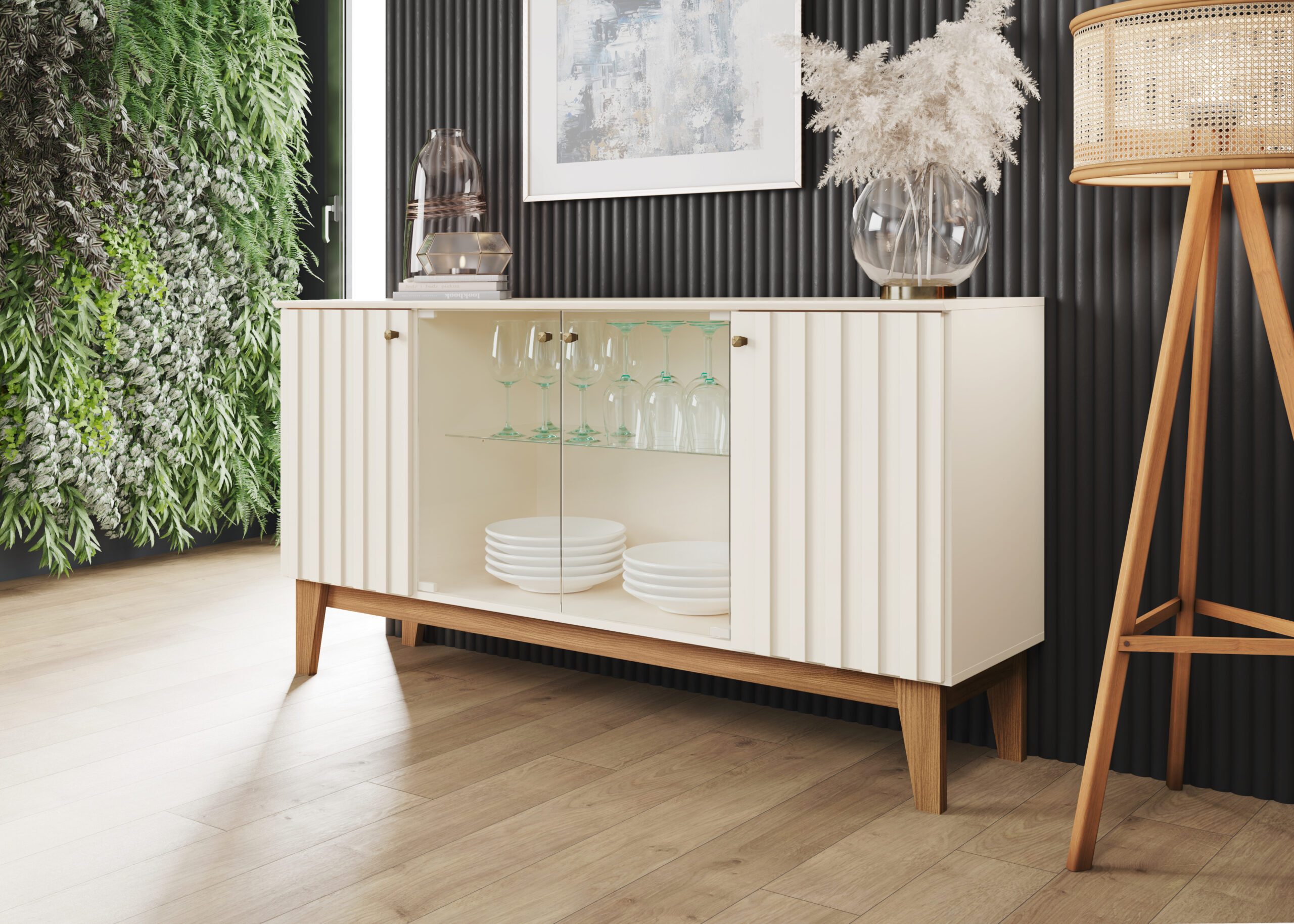 RACK EIFFEL OFF WHITE/NATURE – El mundo del mueble